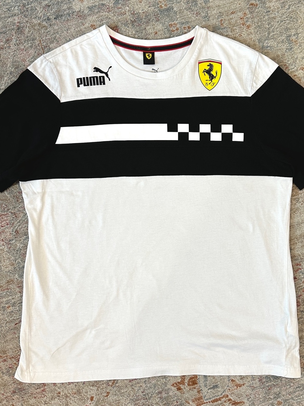 Puma x Scuderia Ferrari Race SDS Men's T-Shirt  White & Black XLARGE-Excellent